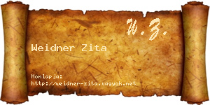 Weidner Zita névjegykártya